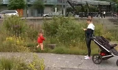 A Portland mother made a startling discovery at Tanner Springs Park