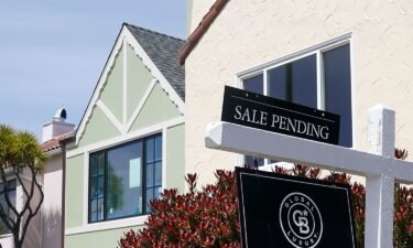 A Sale Pending sign hangs in front of a property in San Francisco in April.