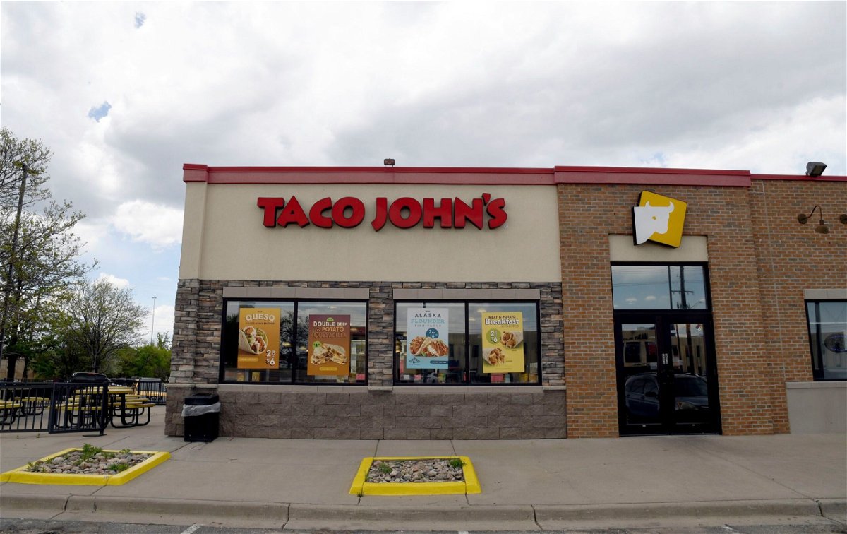 <i>Thomas Peipert/AP</i><br/>A Taco John's restaurant is pictured in Denver on May 16. Taco Bell is asking U.S. regulators to force Wyoming-based Taco John's to abandon its longstanding claim to the 