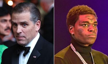 Hunter Biden (left) and Kodak Black are seen here in a split image.