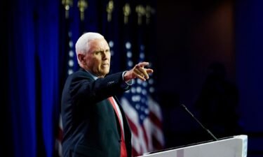 Republican presidential candidate and former Vice President Mike Pence addresses The Faith and Freedom Coalition's 2023 "Road to Majority" conference in Washington on June 23.