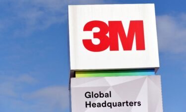 The 3M logo is seen at its global headquarters in Maplewood