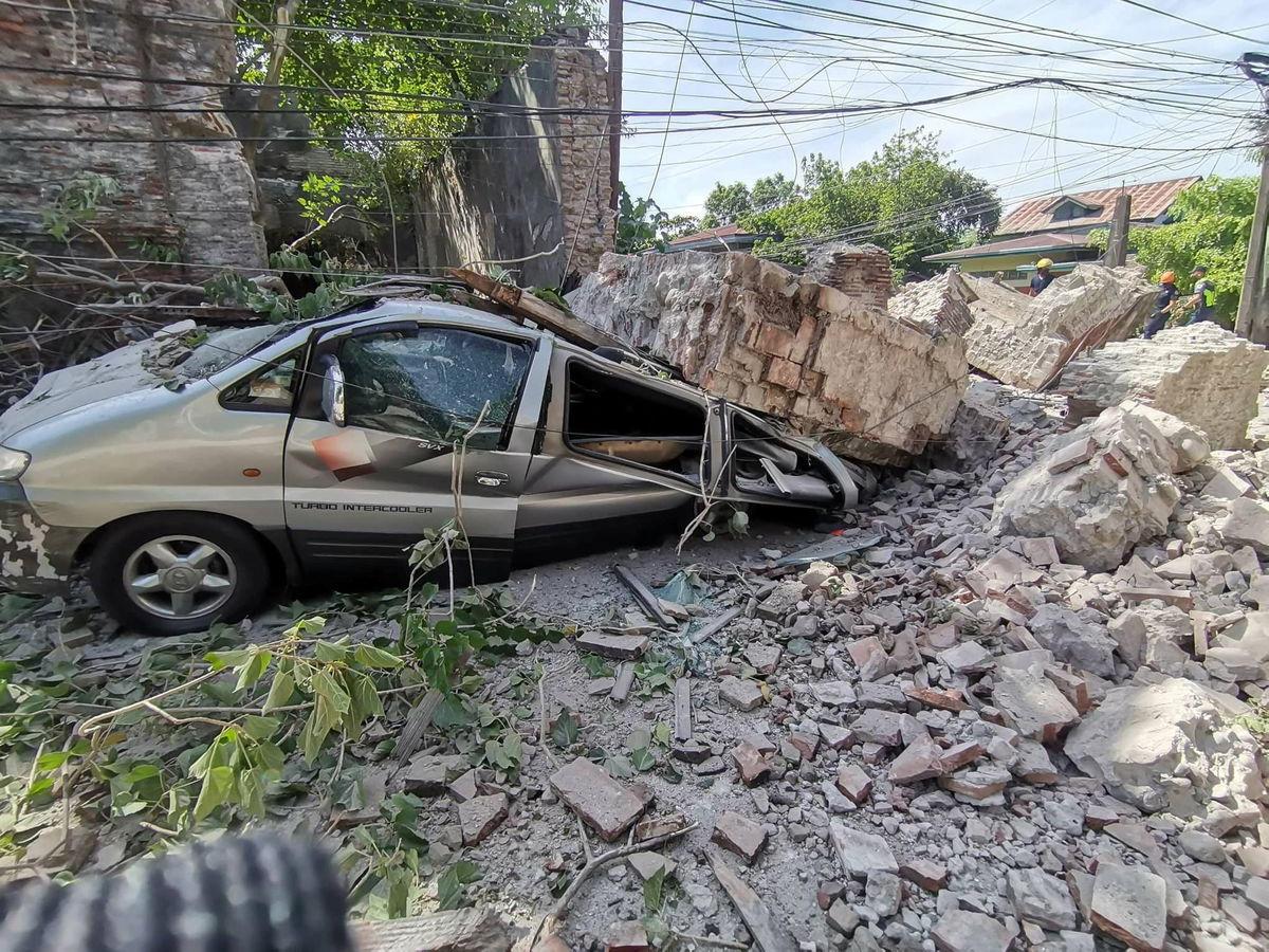 <i>Public Information Service-Bureau of Fire Protection/Reuters</i><br/>A general view of damage caused following an earthquake in Vigan