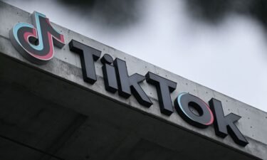 The TikTok logo is displayed outside TikTok social media app company offices in Culver City
