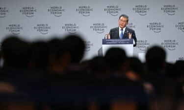 Chinese Premier Li Qiang delivers his speech on the opening ceremony of the World Economic Forum (WEF) in Tianjin on June 27