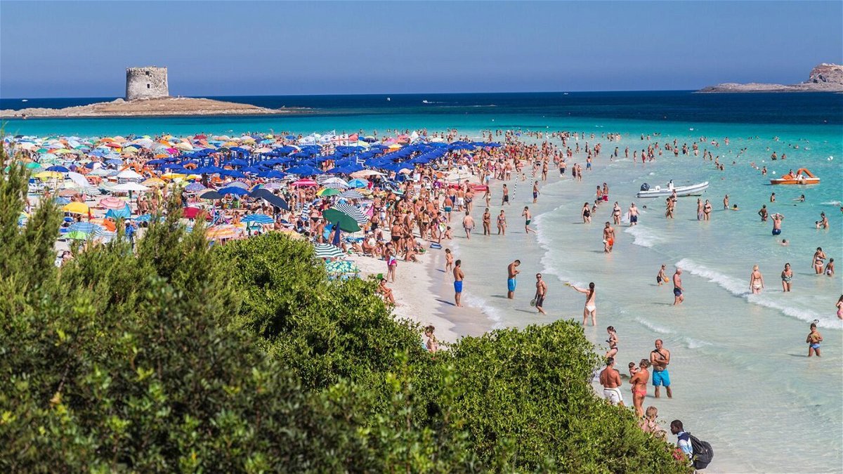 <i>robertharding/Alamy Stock Photo</i><br/>Beach towels will not be permitted at La Pelosa Beach in Stintino