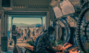 A shot from the oceanfront Playland Arcade in Santa Monica