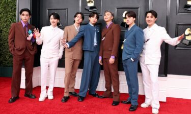 BTS attended the 2022 Grammy Awards in complementary Louis Vuitton suits that are being exhibited in Seoul this month to mark the band's anniversary.