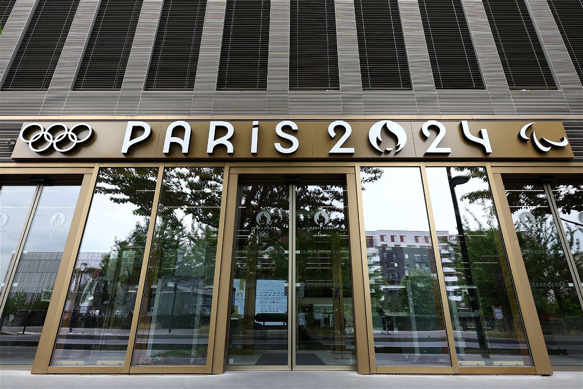 <i>Stephanie Lecocq/Reuters</i><br/>The headquarters of the Paris 2024 Olympics organizing committee were searched by police Tuesday morning.