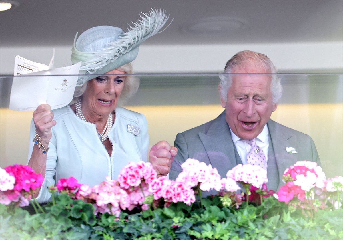 <i>Chris Jackson/Getty Images</i><br/>King Charles II and Queen Camilla watch their horse