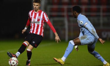 Beckham in action during the Premier League Cup match between Brentford B and Aston Villa U21 on January 13.