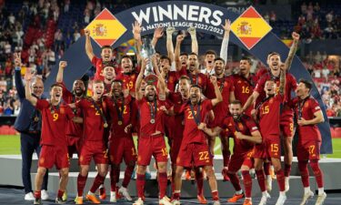 Spain lifts its first international trophy for 11 years after beating Croatia.