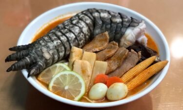 A bowl of Witch Cat Kwai's Godzilla Ramen is pictured here.