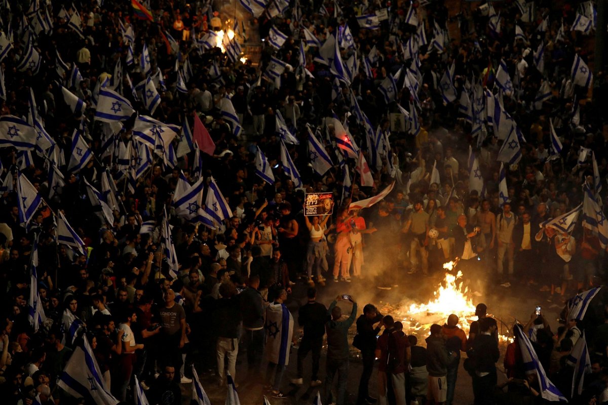 <i>Nir Elias/Reuters</i><br/>Netanyahu's proposed reforms incited several weeks of protests.