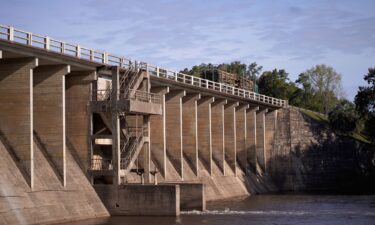 The Canelón Grande Dam is pictured on May 12.