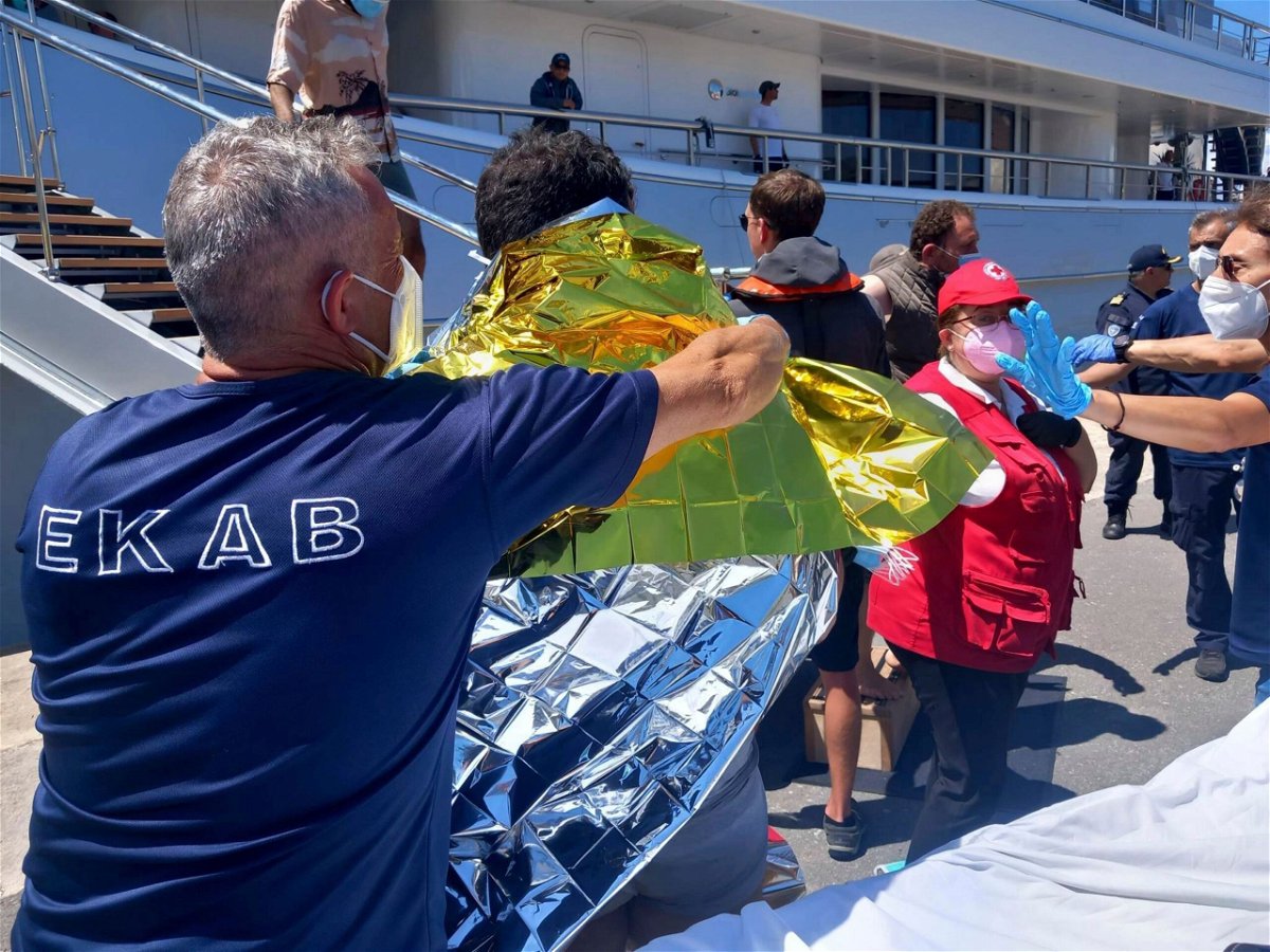 <i>www.argolikeseidhseis.gr/AP</i><br/>A total of 104 migrants who were traveling on the boat have since been rescued from the water and transferred to the city of Kalamata.