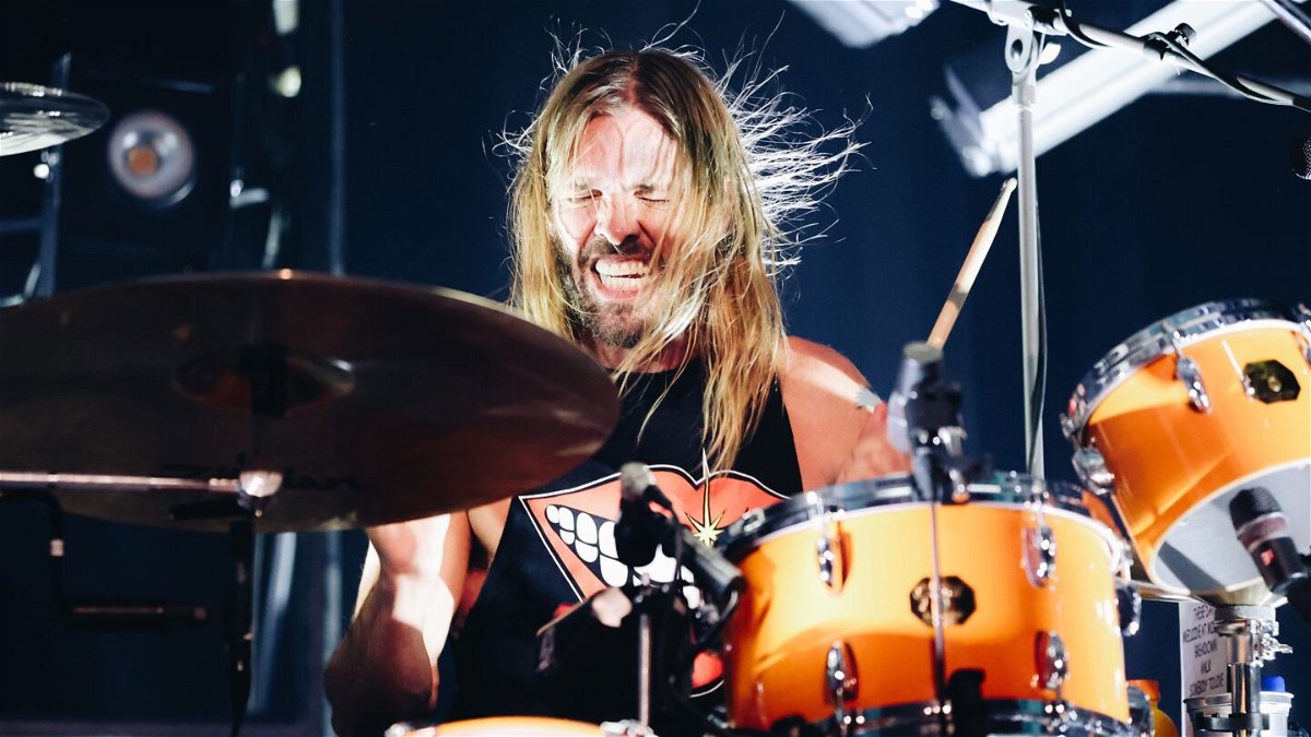 <i>Rich Fury/Getty Images</i><br/>Taylor Hawkins of The Foo Fighters performing in Los Angeles in February 2022.