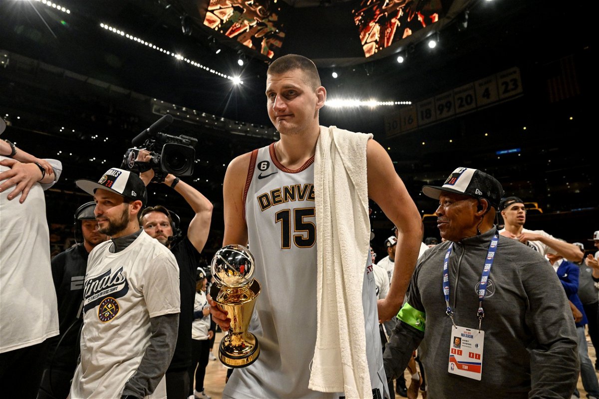 <i>AAron Ontiveroz/Denver Post/Getty Images</i><br/>Nikola Jokić leaves the floor after the Nuggets beat the Lakers in the  Western Conference Finals.