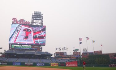 Zack Wheeler of the Philadelphia Phillies warms up at Citizens Bank Park on June 7.