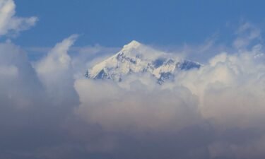 The summit of Mount Everest is seen here in March 2023.