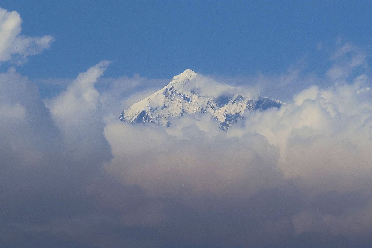 <i>Sebastien Berger/AFP/Getty Images</i><br/>The summit of Mount Everest is seen here in March 2023.