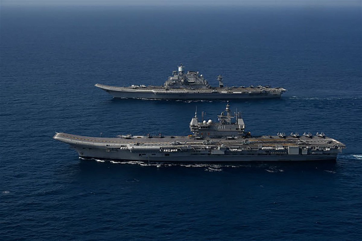 <i>Indian Navy</i><br/>Combined operations of INS Vikramaditya and INS Vikrant.