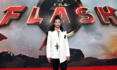 Ezra Miller at "The Flash" film premiere in Los Angeles