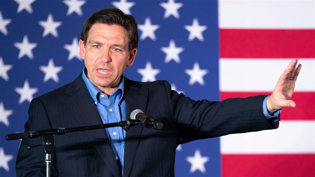 <i>Sean Rayford/Getty Images</i><br/>Presidential candidate and Florida Gov. Ron DeSantis is seen here on June 2 in Gilbert