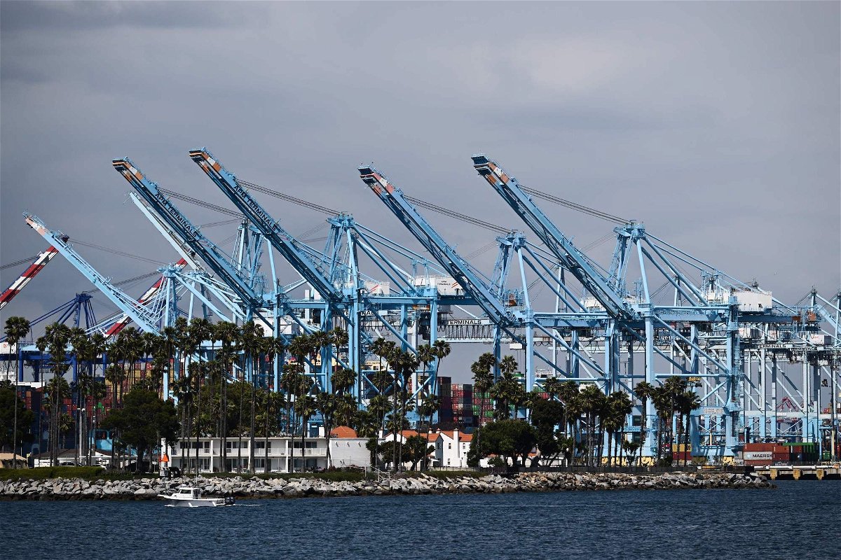 <i>Patrick T. Fallon/AFP/Getty Images</i><br/>The Pacific Maritime Association and the International Longshore and Warehouse Union reached a tentative agreement Wednesday after more than a year of negotiations. Pictured is the Port of Los Angeles on June 7.