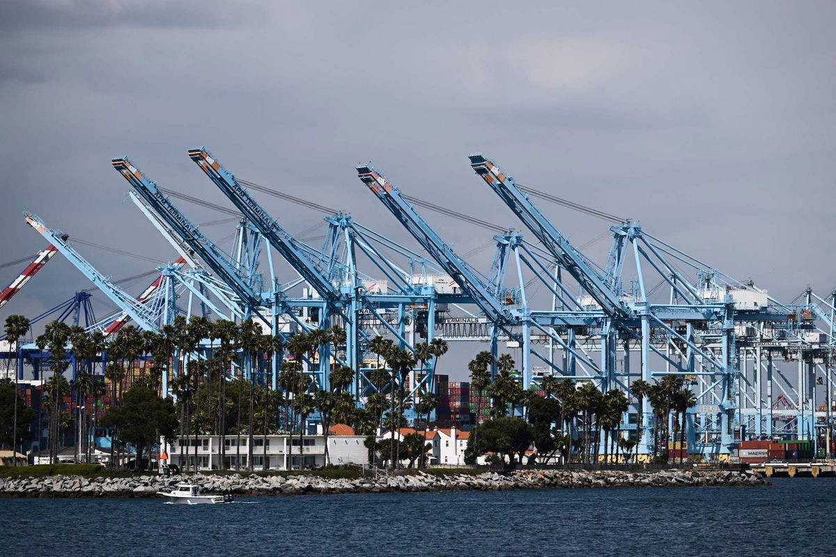 <i>Patrick T. Fallon/AFP/Getty Images</i><br/>The Pacific Maritime Association and the International Longshore and Warehouse Union reached a tentative agreement Wednesday after more than a year of negotiations. Pictured is the Port of Los Angeles on June 7.