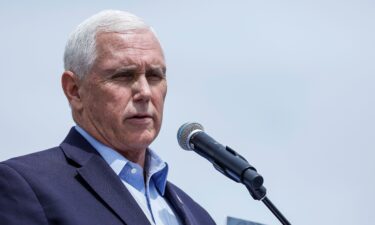 Former Vice President Mike Pence speaks at an anti-abortion rally by the Lincoln Memorial in Washington