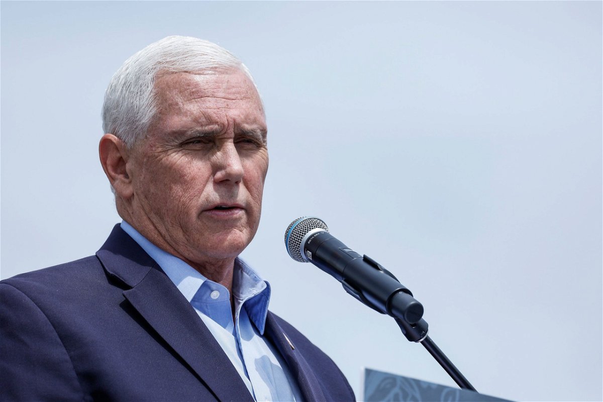<i>Anna Moneymaker/Getty Images</i><br/>Former Vice President Mike Pence speaks at an anti-abortion rally by the Lincoln Memorial in Washington