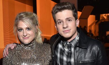 Meghan Trainor (L) and Charlie Puth at the 2015 American Music Awards.