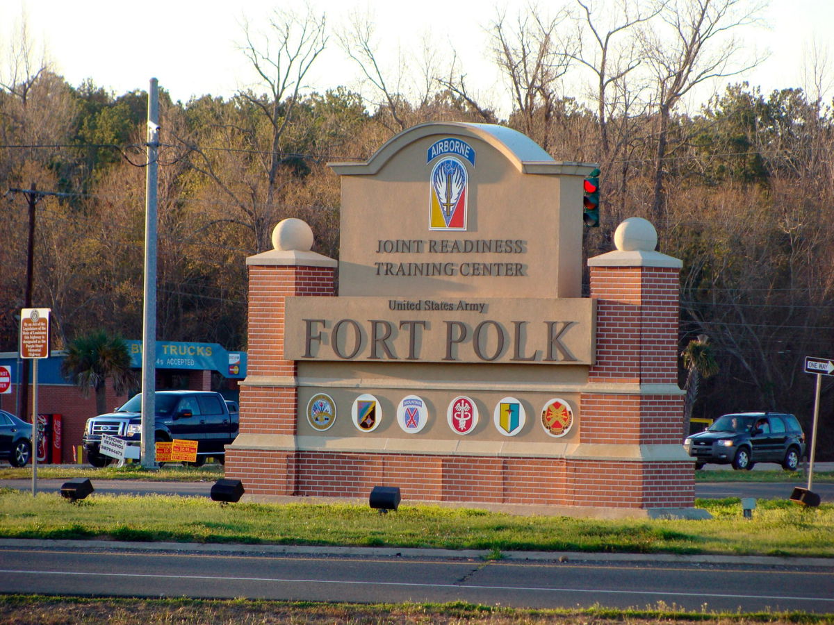 <i>Lolita Baldor/AP</i><br/>The US Army on Tuesday will officially rename Louisiana’s Fort Polk military base. Pictured is the entrance of the Fort Polk Joint Readiness Training Center.