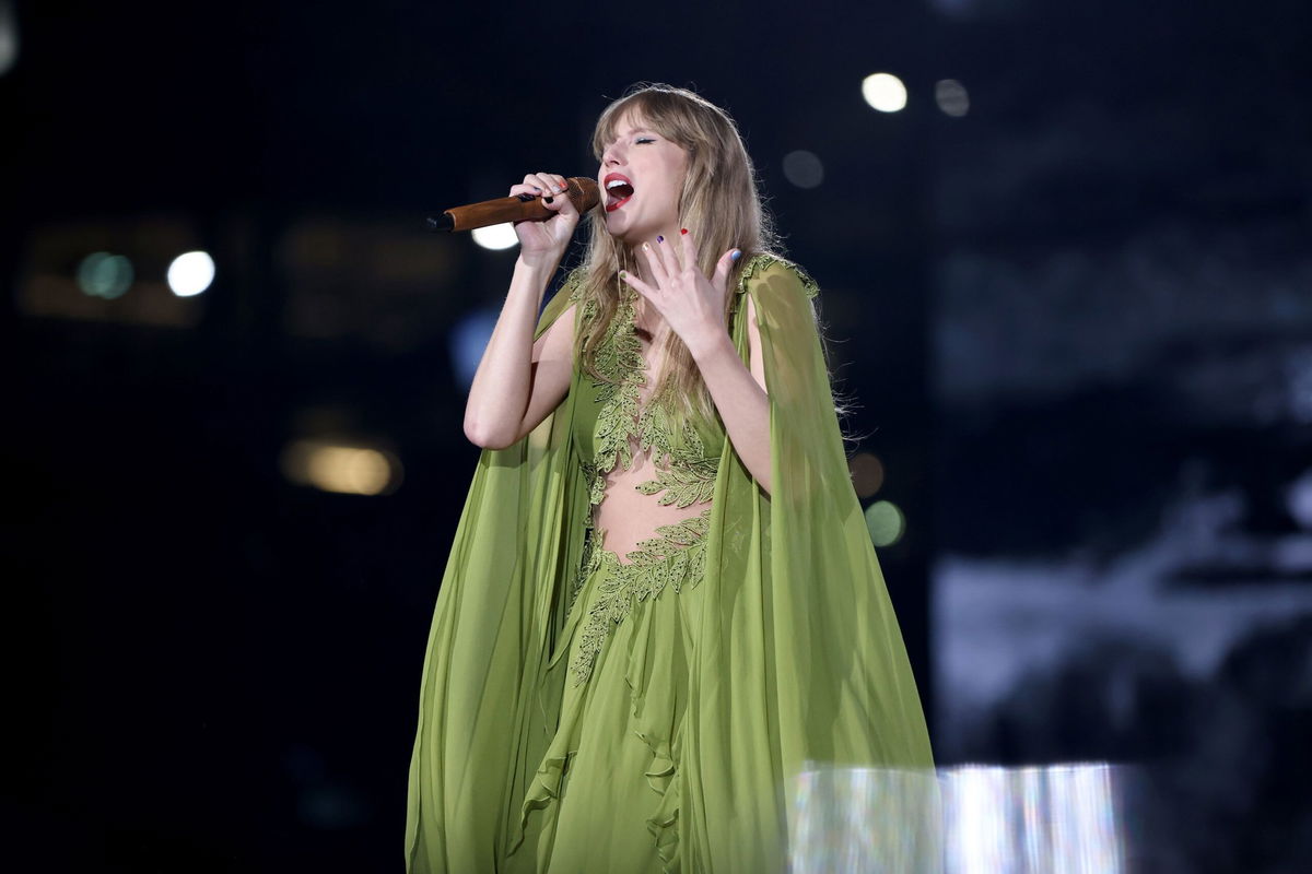 <i>Scott Legato/Getty Images for TAS Rights Management/File</i><br/>Taylor Swift performs onstage at Ford Field in Detroit on June 9.