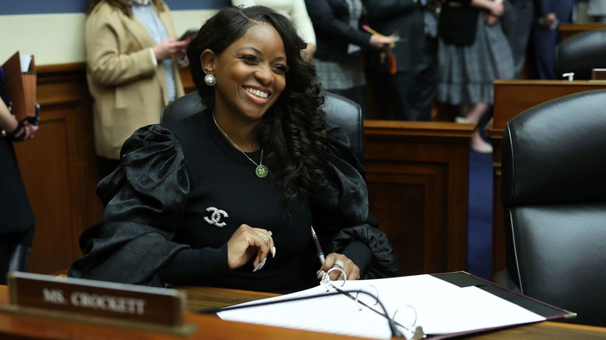 <i>Kevin Dietsch/Getty Images</i><br/>Rep. Jasmine Crockett seen here