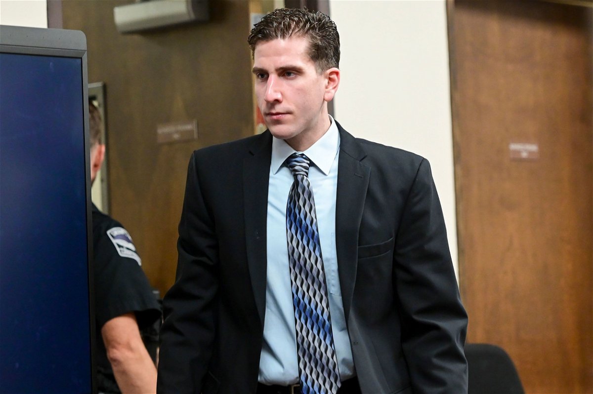 <i>Pool/Getty Images</i><br/>Bryan Kohberger enters the courtroom for a hearing in Latah County District Court earlier this month in Moscow