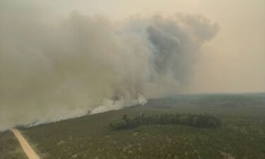 A wildfire in Crawford County