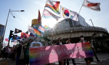 A rally by members of the LGBTQ community and its supporters in Seoul