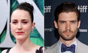 Rachel Brosnahan (left) and David Corenswet are seen here in a split image.
