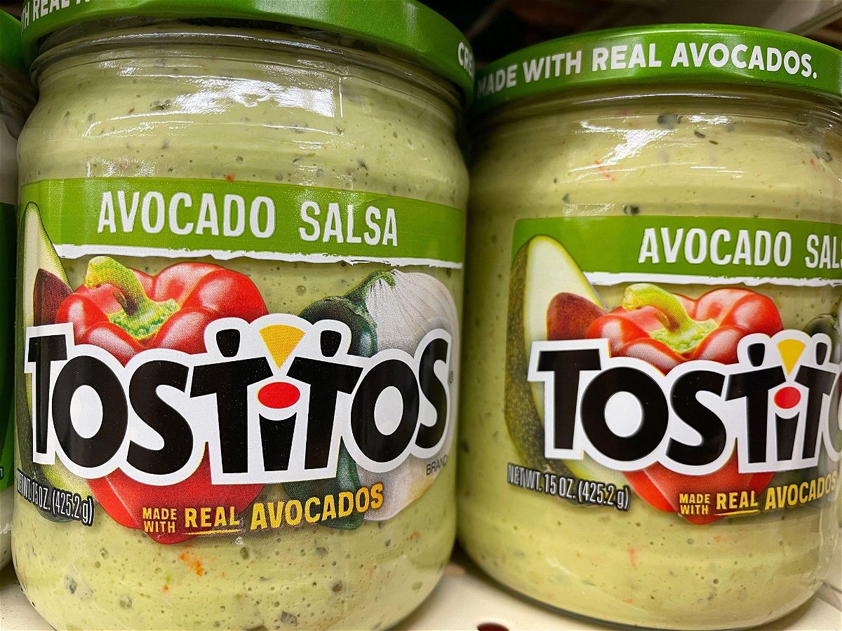 Frito-Lay has issued a voluntary recall of Tostitos Avocado Salsa Jar Dip because it may contain an undeclared milk allergen. Tostitos avocado salsa is seen in a Georgia retail store in May 2022.