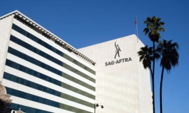 The SAG-AFTRA headquarters building on Wilshire Boulevard in Los Angeles is pictured here on January 10
