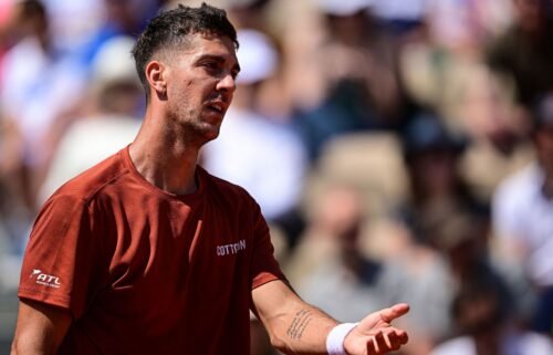 Thanasi Kokkinakis was unhappy after seemingly being denied a toilet break at the French Open.