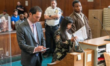 Actor Jonathan Majors appeared at a New York State Supreme Court hearing on June 20.