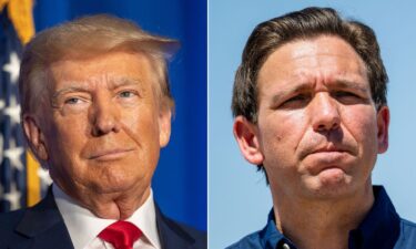 Former President Donald Trump (left) and Florida Gov. Ron DeSantis are seen here in a split image.