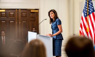 Republican presidential candidate Nikki Haley speaks at American Enterprise Institute