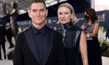 Billy Crudup and Naomi Watts attend the 2022 Screen Actors Guild Awards in Santa Monica