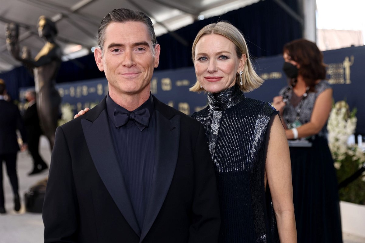 <i>Matt Winkelmeyer/Getty Images</i><br/>Billy Crudup and Naomi Watts attend the 2022 Screen Actors Guild Awards in Santa Monica
