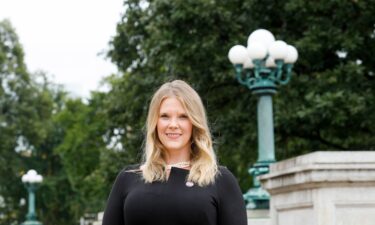 Wisconsin Elections Commission Administrator Meagan Wolfe poses outside of the Wisconsin State Capitol on August 31