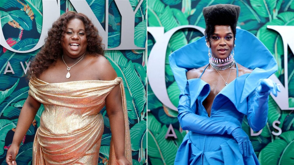 <i>Getty Images</i><br/>Aelx Newell and J. Harrison Ghee at the Tony Awards. Their wins marked a first for the Tony Awards and were celebrated by the LGBTQ+ community and beyond.